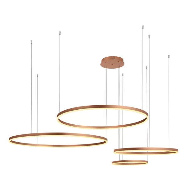 Pendente GMH Cosmos Cobre 176 watts 3000K Bivolt Ø1000/Ø800/Ø600/Ø400mm O-COSMOS-280-COBRE