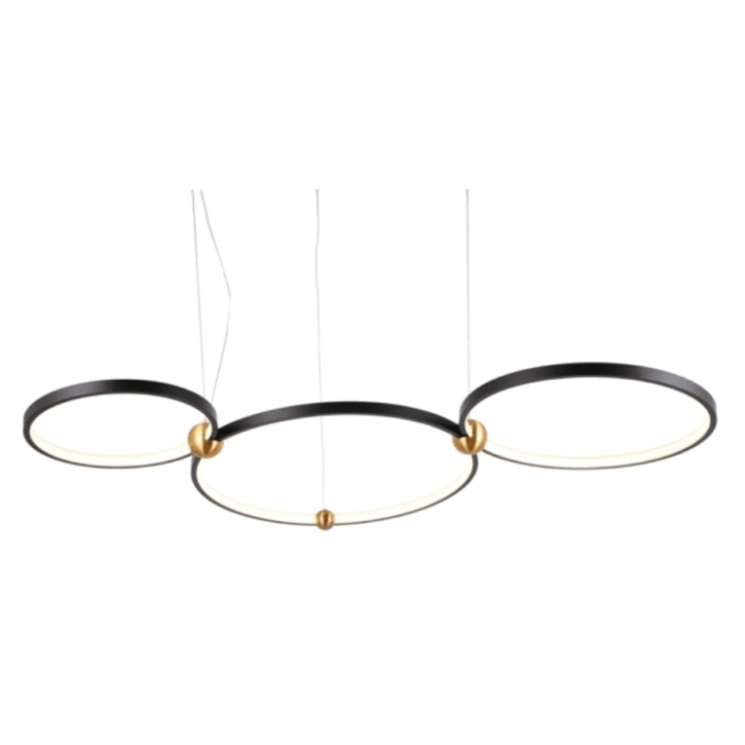 Pendente Skylight Circles Preto 70 watts 3000K Ø1080mm Bivolt  SKY-3076PT