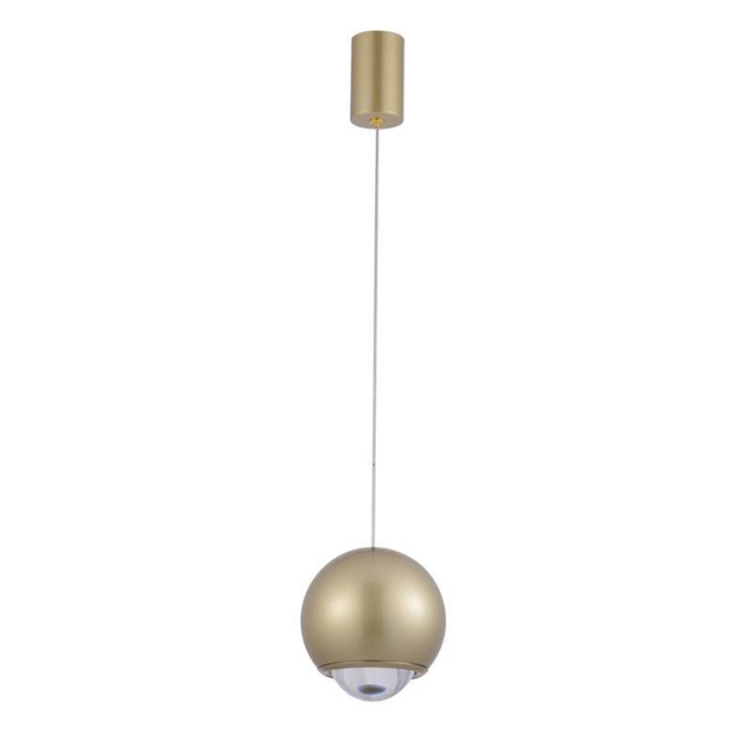 Pendente Nordecor Muna 7 watts 3000K Dourado Fosco Ø100mm 2701