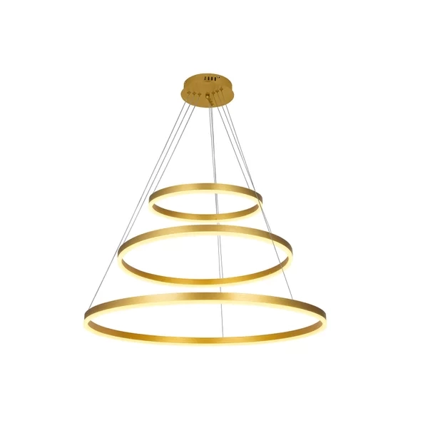 Pendente GMH Cosmos Dourado 113 watts 3000K Bivolt Ø400/600/800mm P-COSMOS-180-GOLD