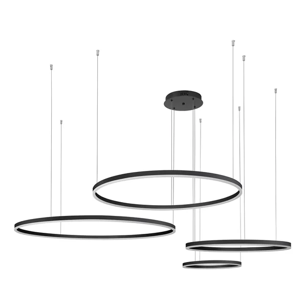 Pendente GMH Cosmos Preto 176 watts 3000K Bivolt Ø1000/Ø800/Ø600/Ø400mm O-COSMOS-280-PRETO