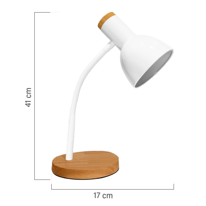 Luminária de Mesa GMH Orion Branco 1L E27 410X170mm Bivolt LD-ORION-BRANCO