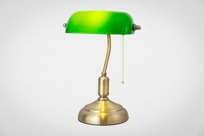 Luminária de Mesa GMH Banker Verde 1L E27 380x265mm Bivolt L-INGLESA-VERDE