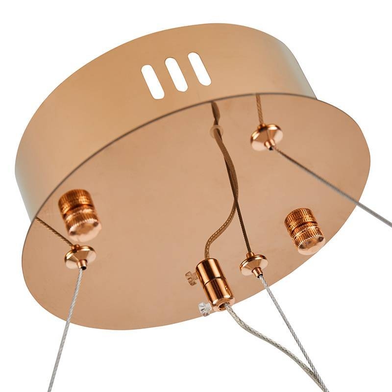 Pendente Nordecor Jou Cir 60 watts 3000K Dourado Brilho Ø800mm 2772