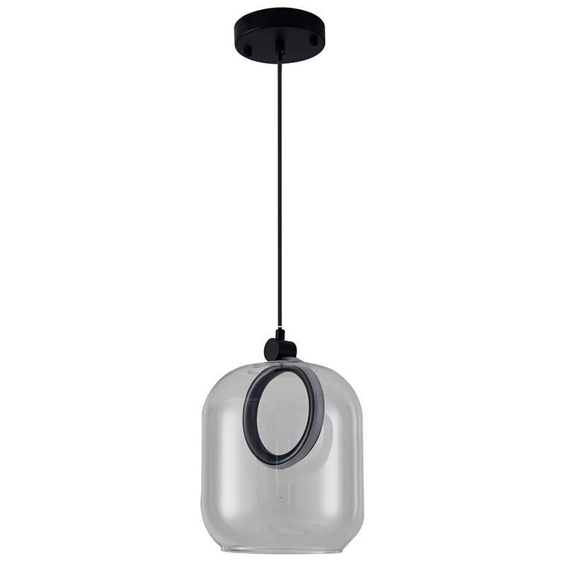 Pendente Nordecor Ruzo 7 watts 3000K Preto e Transparente Ø200x230mm 2792