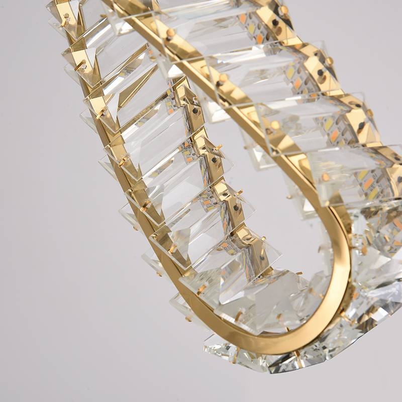 Pendente Nordecor Lezie IN Cristal 21 watts 3000K Ouro Brilho 320x125x35mm 2740