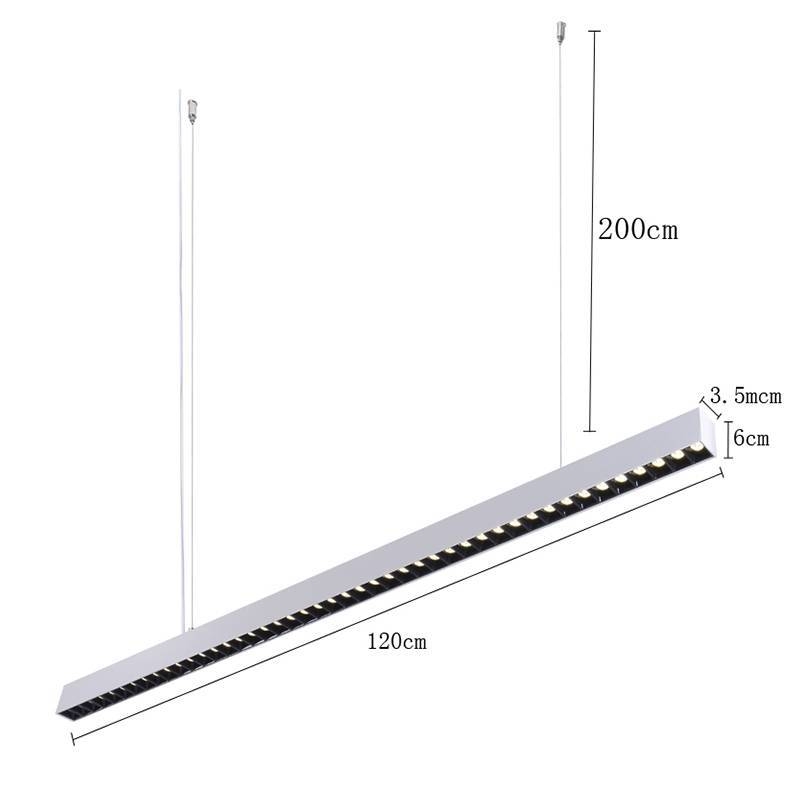 Pendente Nordecor Lyta Pro 40 watts 3000K Branco 60x35x1200mm 2835