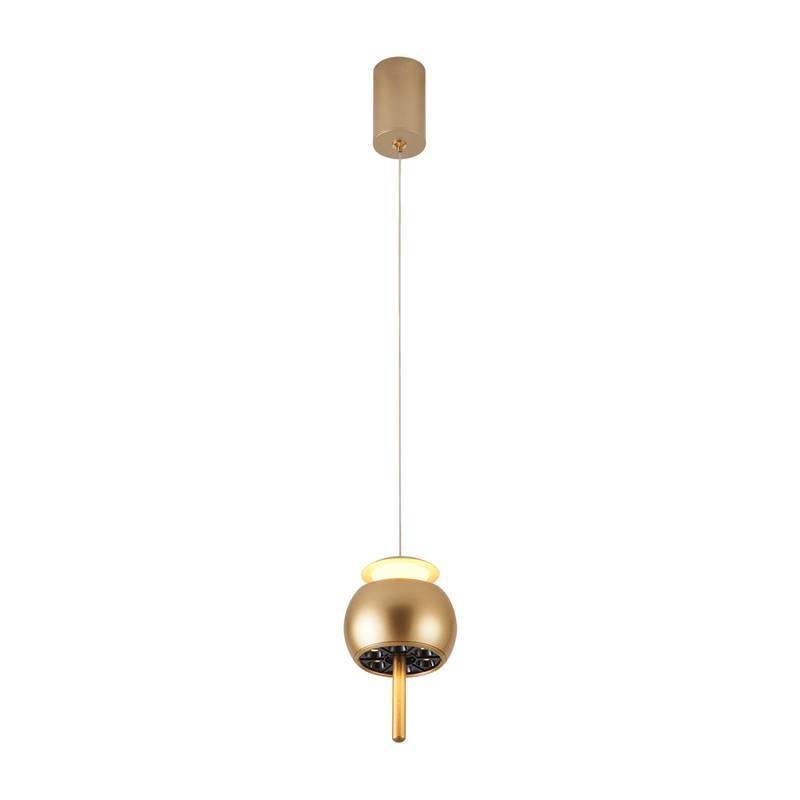 Pendente Nordecor Oliwa 10 watts 3000K Dourado Ø95x155mm 2807