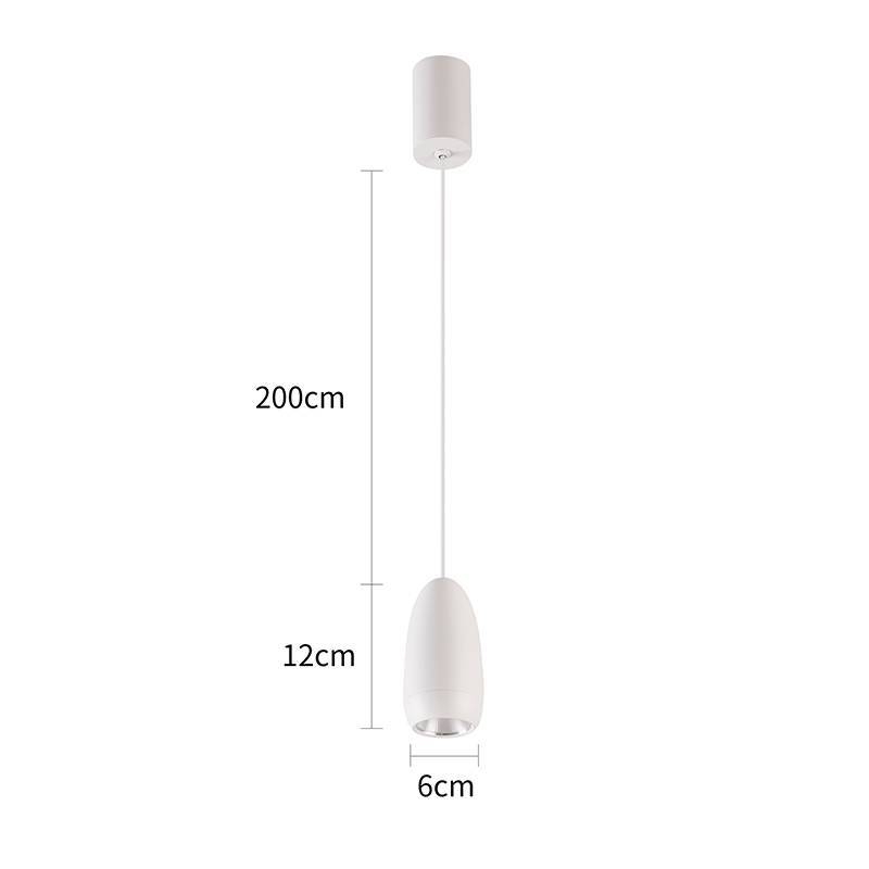 Pendente Nordecor Laju 7 watts 3000K Branco Ø60x120mm 2857