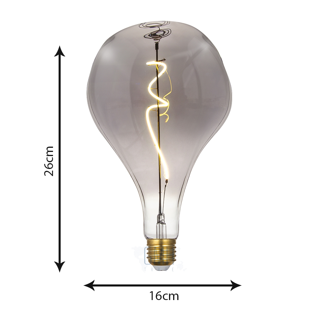 Lâmpada GMH P130 4 watts Spiral Fumê Bivolt 2200K LP130FUME-S-4W