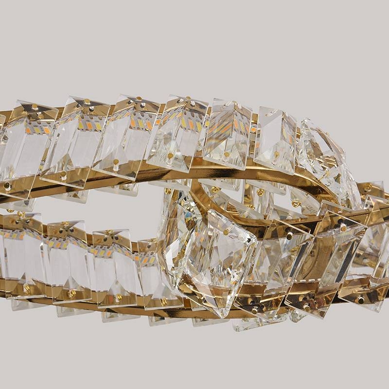 Pendente Nordecor Lezie Ori Cristal 68 watts 3000K Ouro Brilho 140x1150x35mm 2742