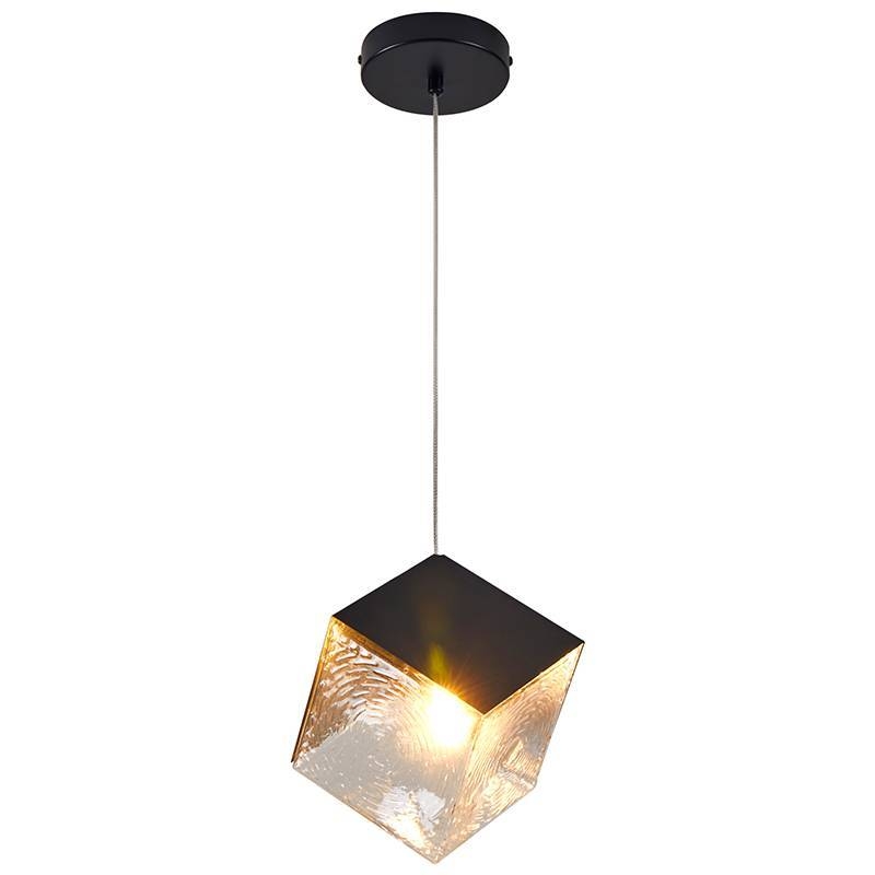 Pendente Nordecor Bitis 1L G9 Preto 135x135mm 2783