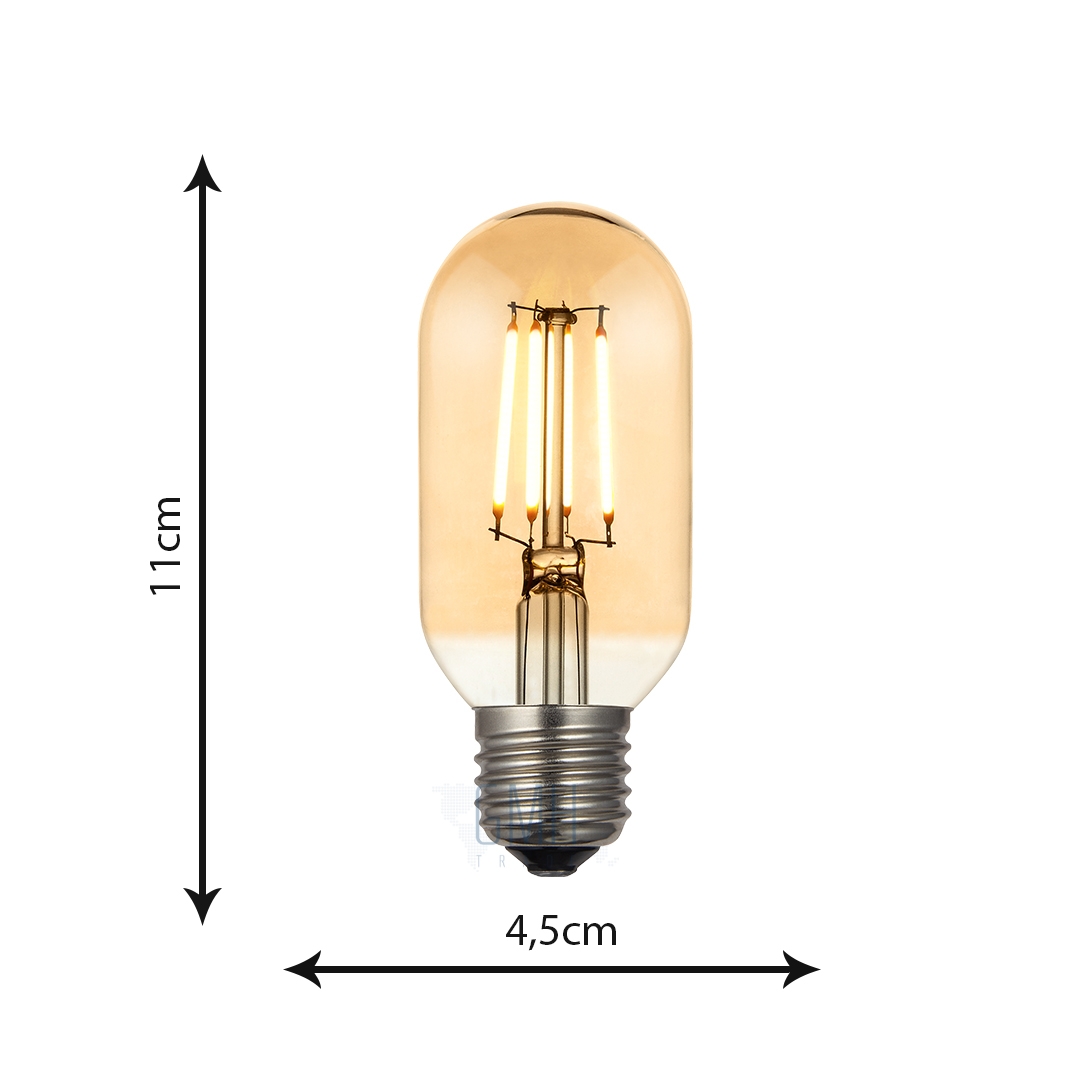 Lâmpada GMH T45 Squirel Cage 4 watts Bivolt 2200K LT45-SC-4W