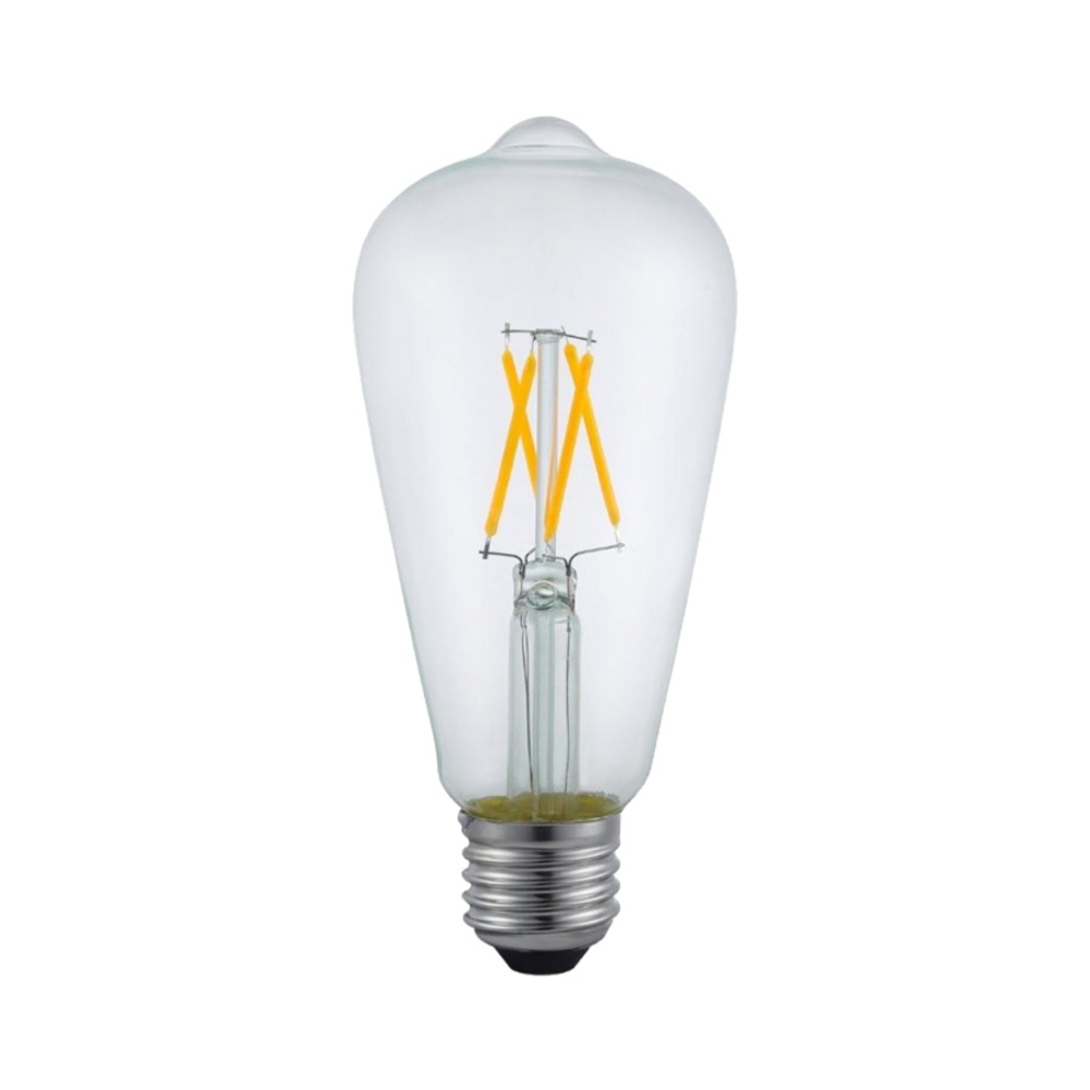 Lâmpada Nordecor Filamento Led ST64 4 watts 2400K Vidro Clear E27 Ø66mm 1056