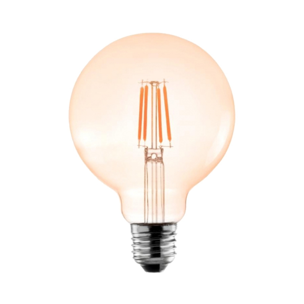 Lâmpada Nordecor Filamento Led G95 4 watts 2400K E27 Ø90x135mm 1050