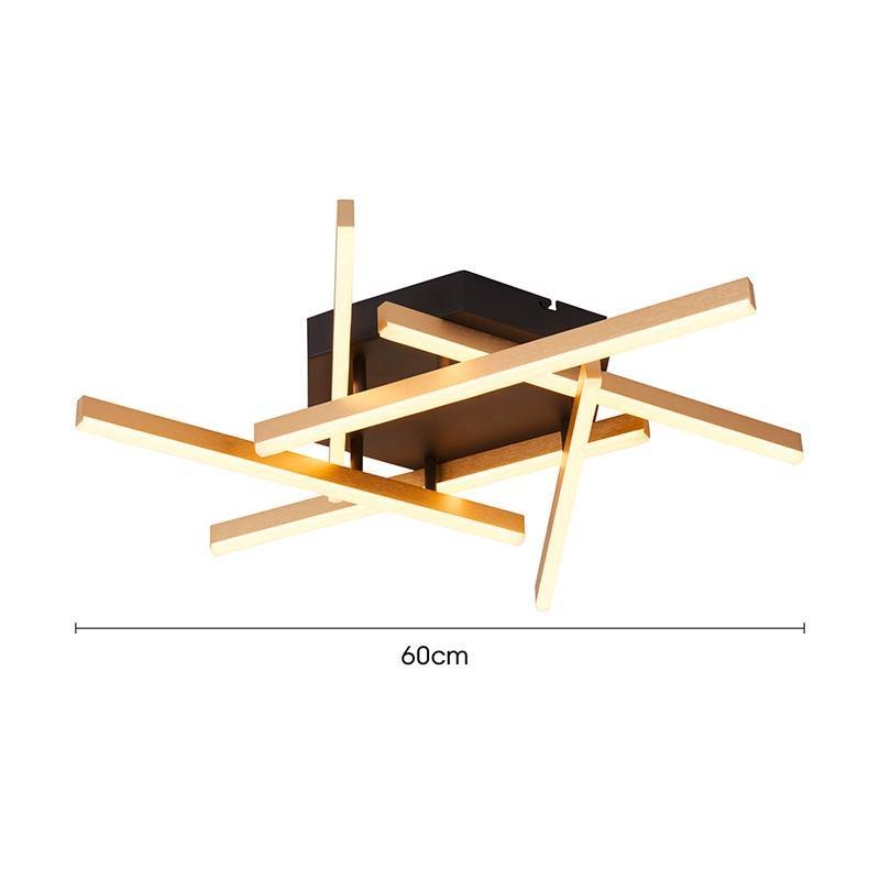 Plafon Nordecor Wida 45 watts 3000K Ouro Champagne Ø600mm 2789