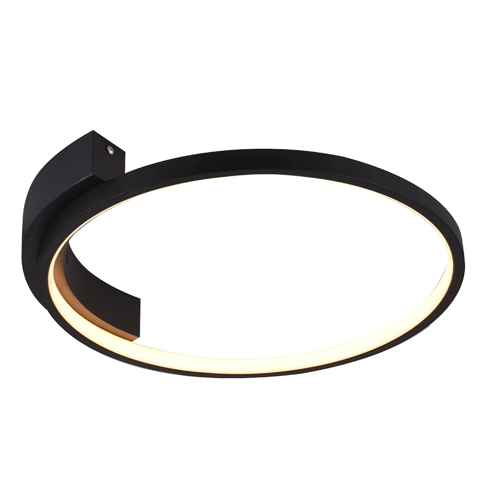 PLafon Bella Bambole Preto 30 watts 3000K Ø500x60mm Fo026LB