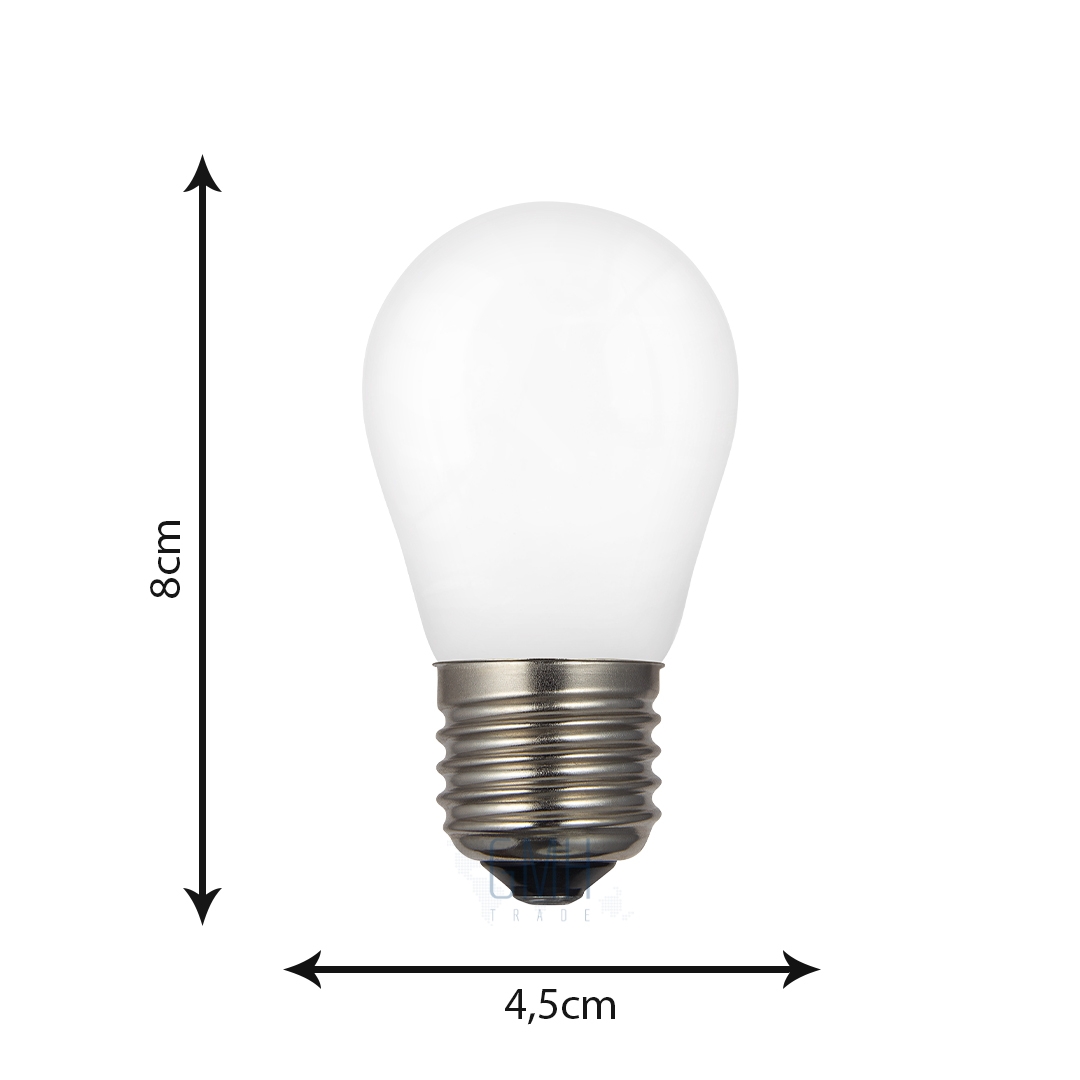 Lâmpada GMH G45 Leitosa 2 watts Bivolt 2200K LG45L-2W