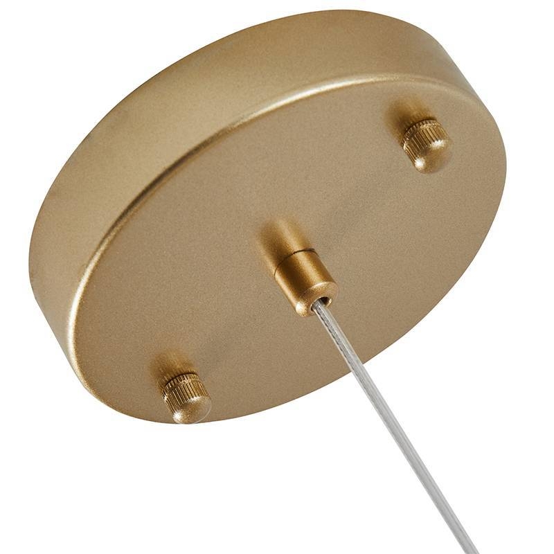 Pendente Nordecor Jou Cristal 1L G9 Ouro Champagne Ø150mm 2736
