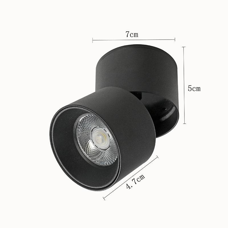 Spot Sobrepor Nordecor Alny 10 watts 3000K Preto Ø70x97mm 2135
