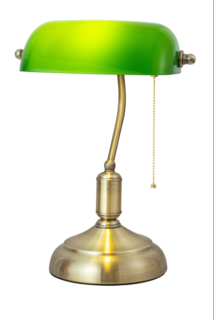 Luminária de Mesa GMH Banker Verde 1L E27 380x265mm Bivolt L-INGLESA-VERDE