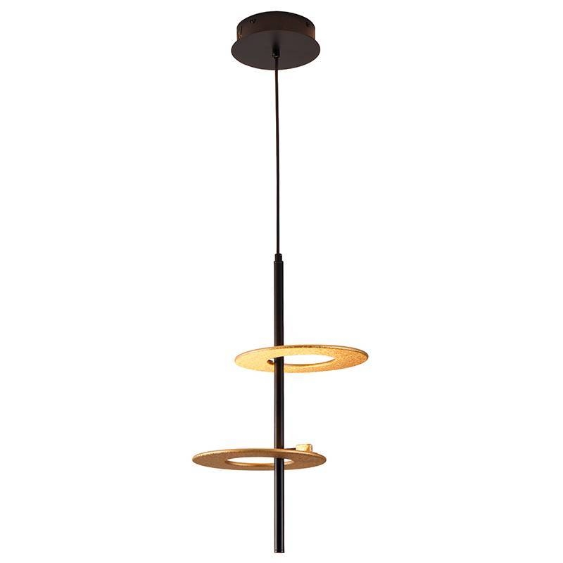 Pendente Nordecor Kote 2 Mód 20 watts 3000K Preto e Dourado 470x280mm 2758