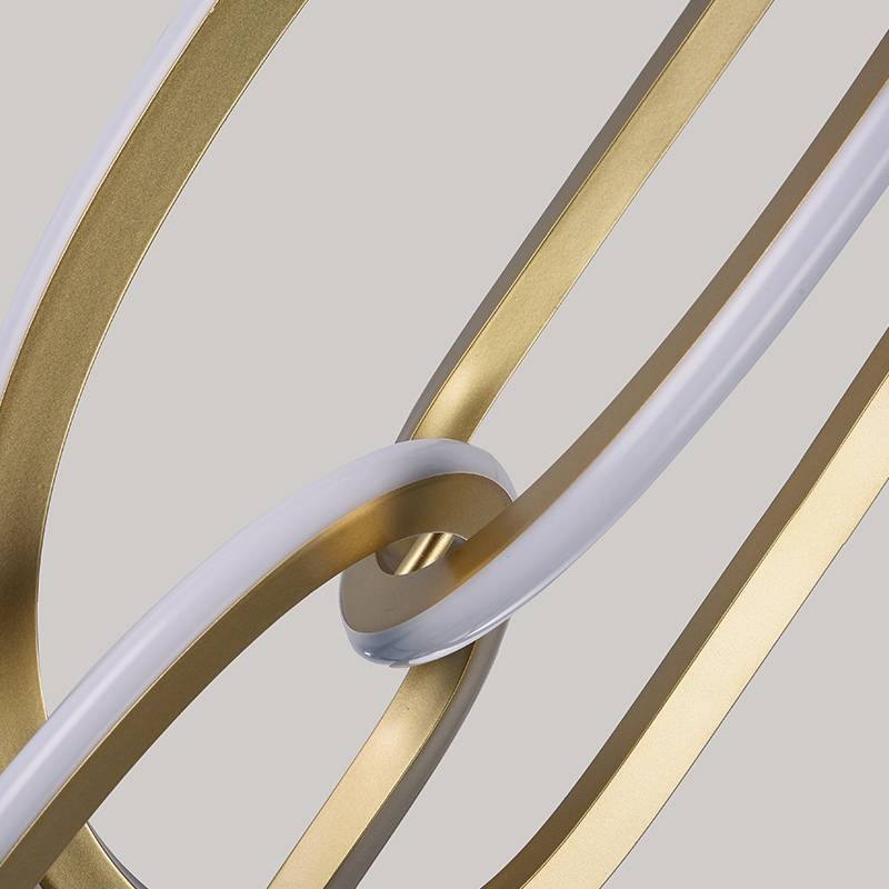 Pendente Nordecor Zena Ori 79 watts 3000K Ouro Champagne 575x225mm 2712