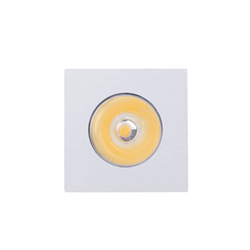 Mini Spot Embutido Nordecor Elysa Quadrado 1 watts 3000K Branco 31x31x20mm 6000