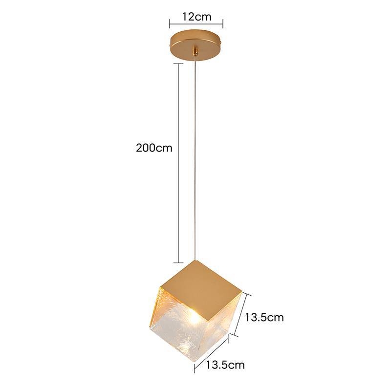 Pendente Nordecor Bitis 1L G9 Ouro Champagne 135x135mm 2784