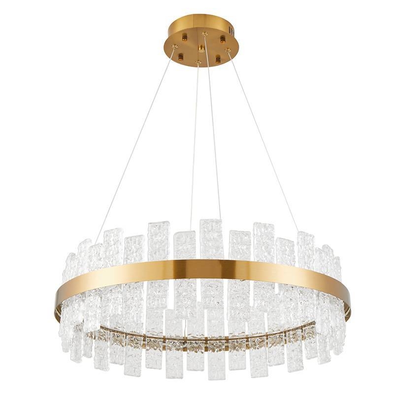 Pendente Nordecor Lowy 40 watts 3000K Dourado Brilho Ø600mm 2761