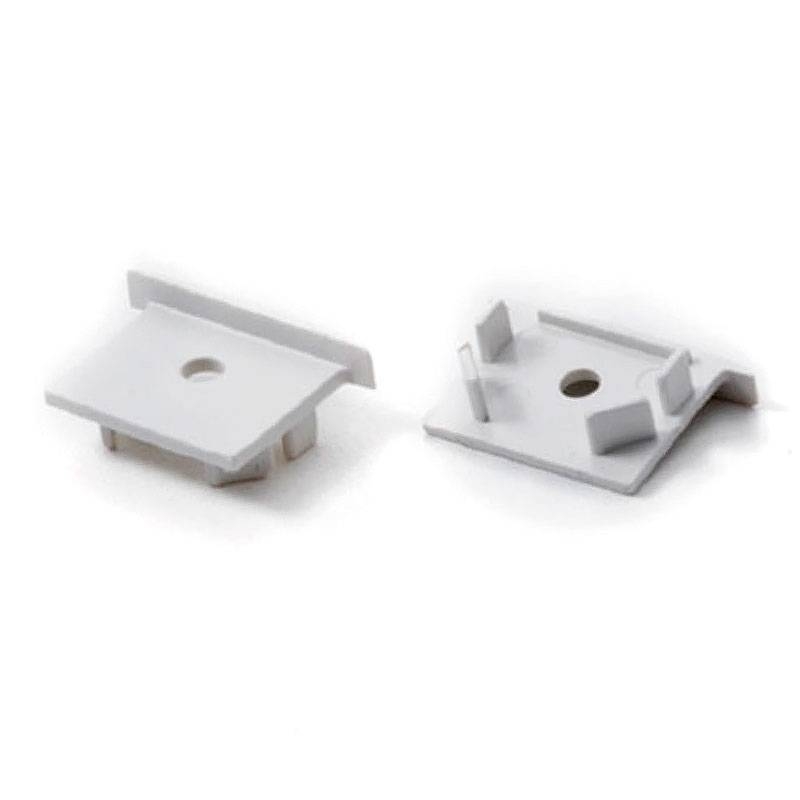Kit de Tampa para Perfil Embutido Nordecor Branco 10 Unidades 30x18mm 4134