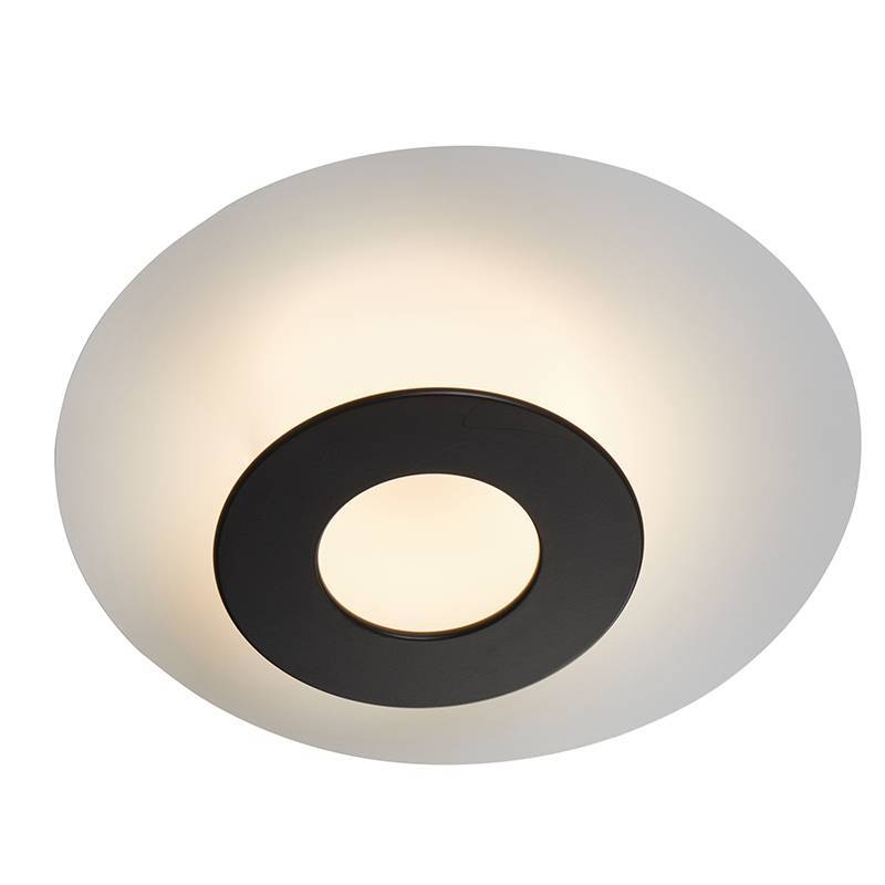Plafon Nordecor Kote 24 watts 3000K Preto e Branco Ø400mm 2756