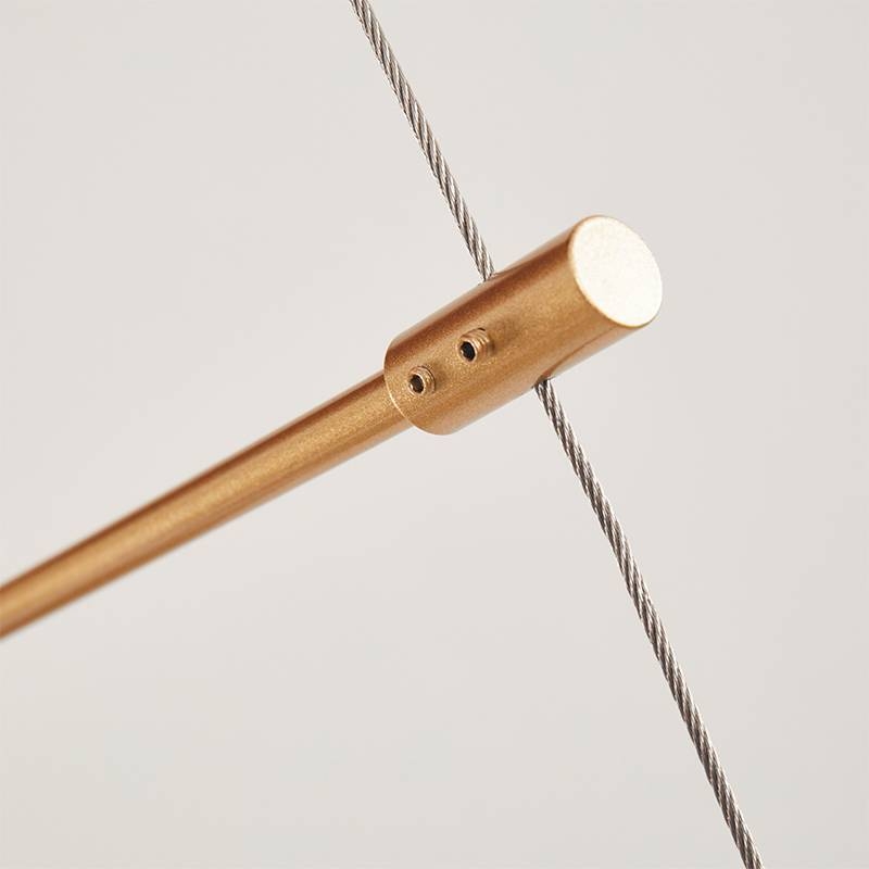 Pendente Nordecor Juli 54 watts 3000K Dourado Fosco 400x920mm 2732