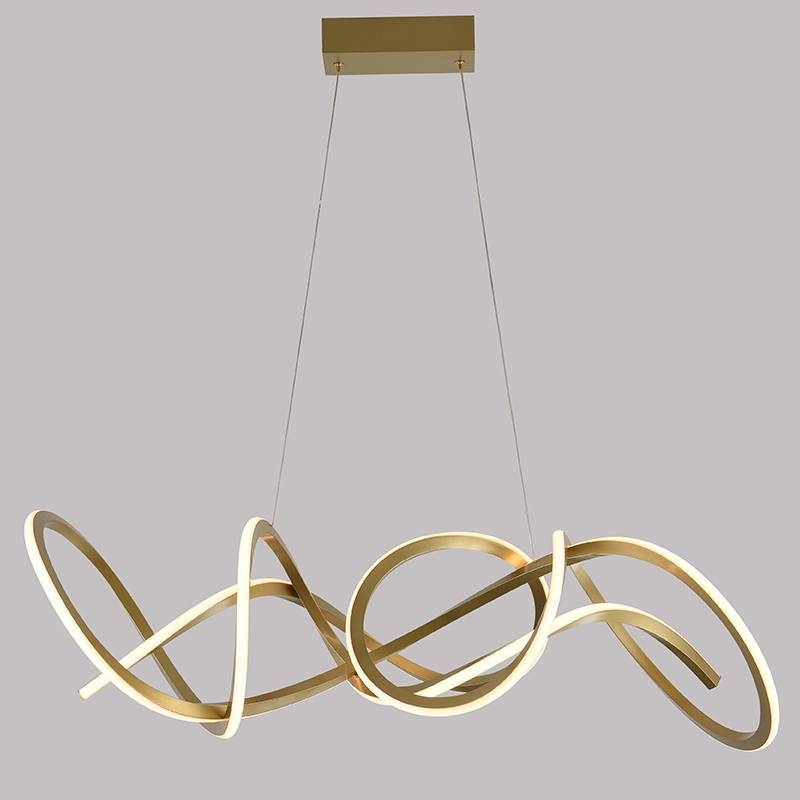 Pendente Nordecor Wyna 79 watts 3000K Ouro Champagne 280x900mm 2711
