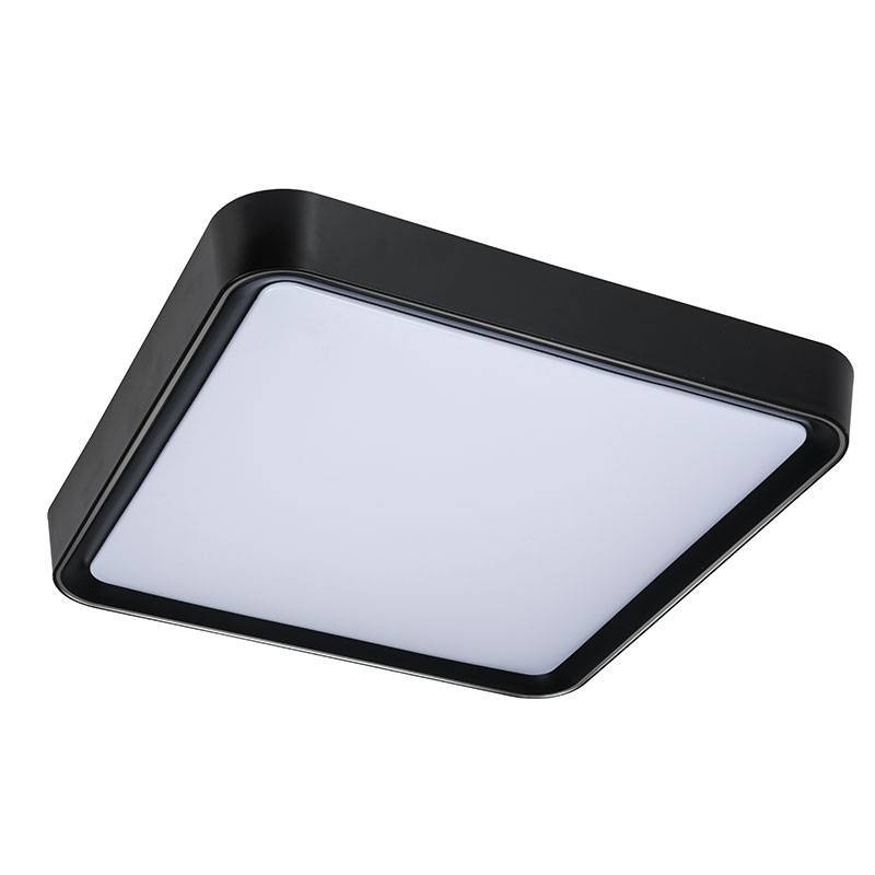 Plafon Nordecor Seny Quadrado 35 watts 3000K Preto 500x500x70mm 2348
