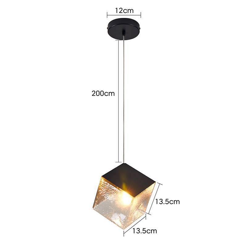 Pendente Nordecor Bitis 1L G9 Preto 135x135mm 2783