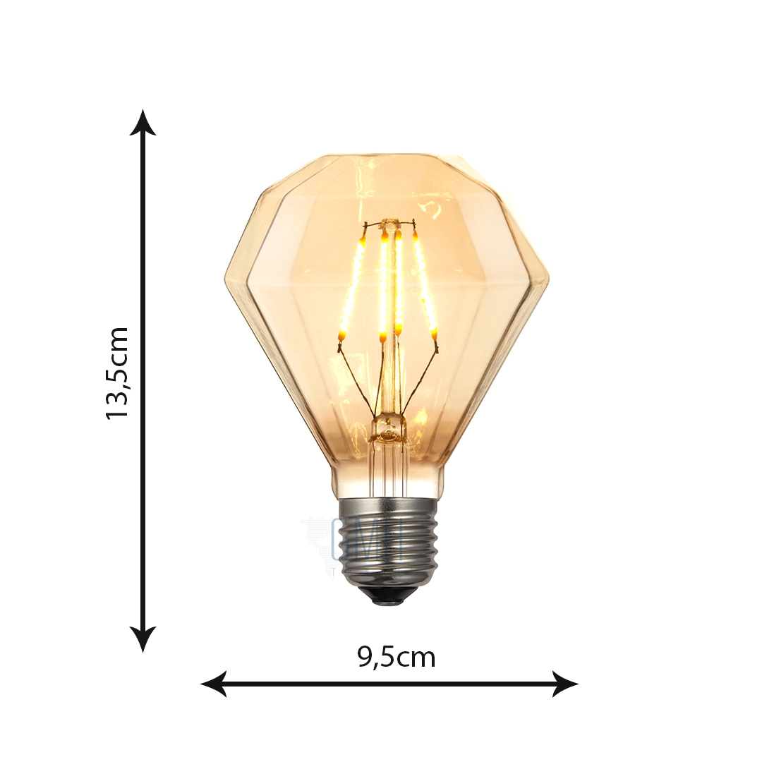 Lâmpada GMH D95 Squirel Cage 4 watts Bivolt 2200K LD95-SC-4W