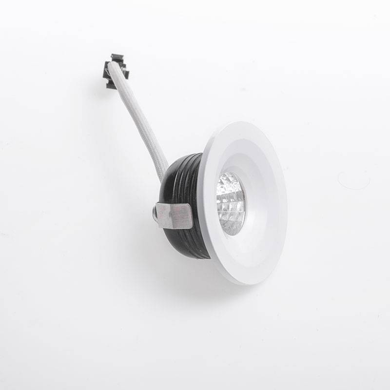 Mini Spot Embutido Nordecor Elysa Redondo 3 watts 3000K Branco Ø46x20mm 6004