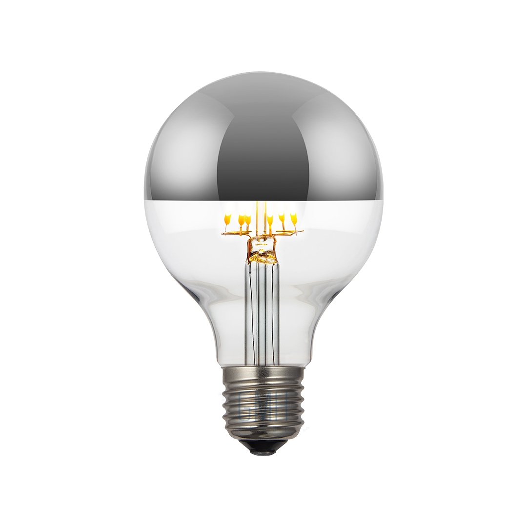 Lâmpada GMH G80 Defletora Prata 6 watts Bivolt 2200K LG80D-6W