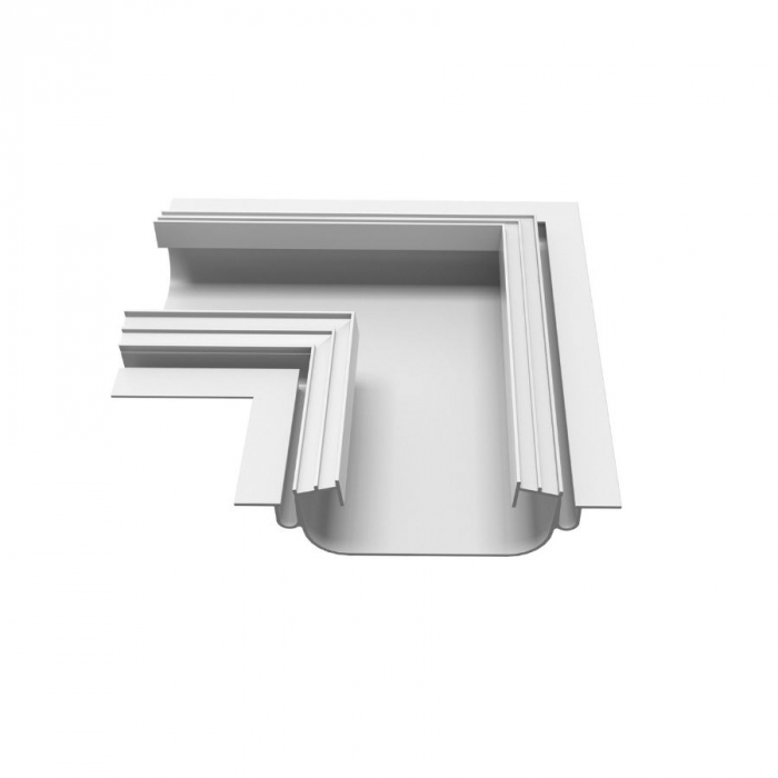 Perfil Embutido Newline Line Up Dupla Direita/Esquerda 187x187x40mm SCPELD000