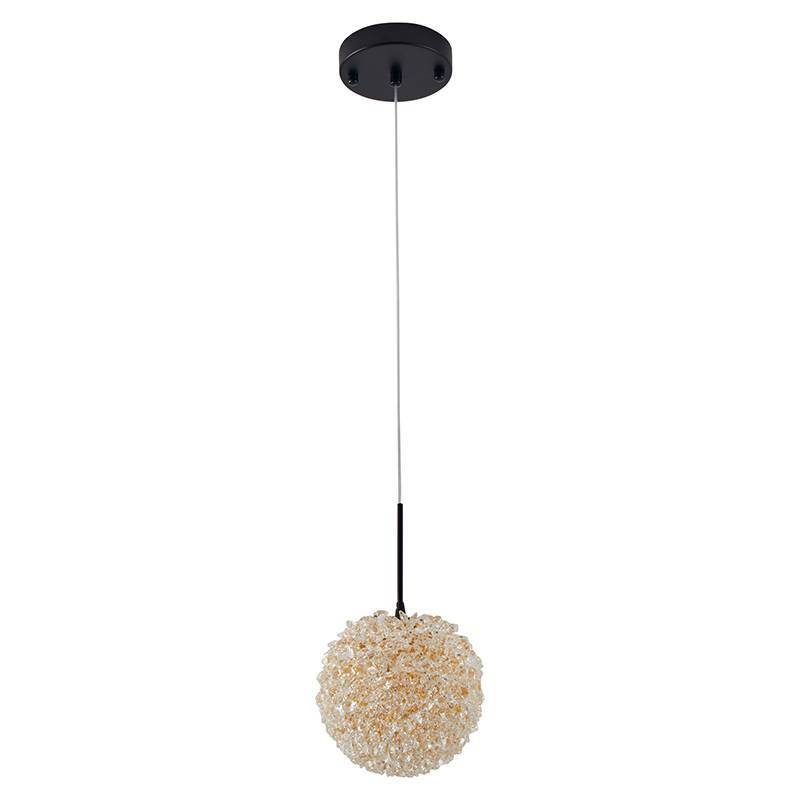 Pendente Nordecor Jou Cristal 1L G9 Preto Ø150mm 2735