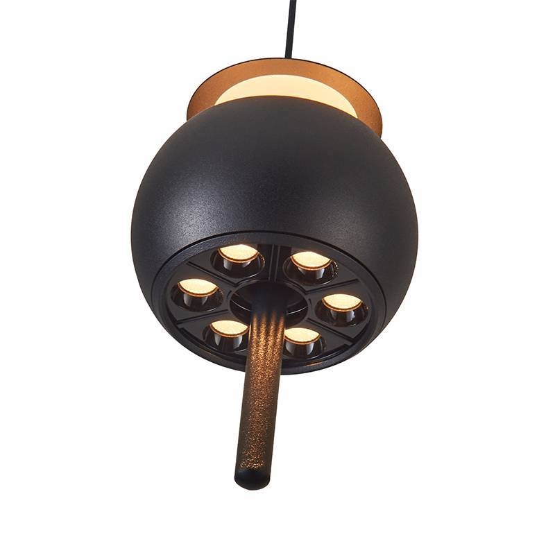 Pendente Nordecor Oliwa 10 watts 3000K Preto Ø95x155mm 2806
