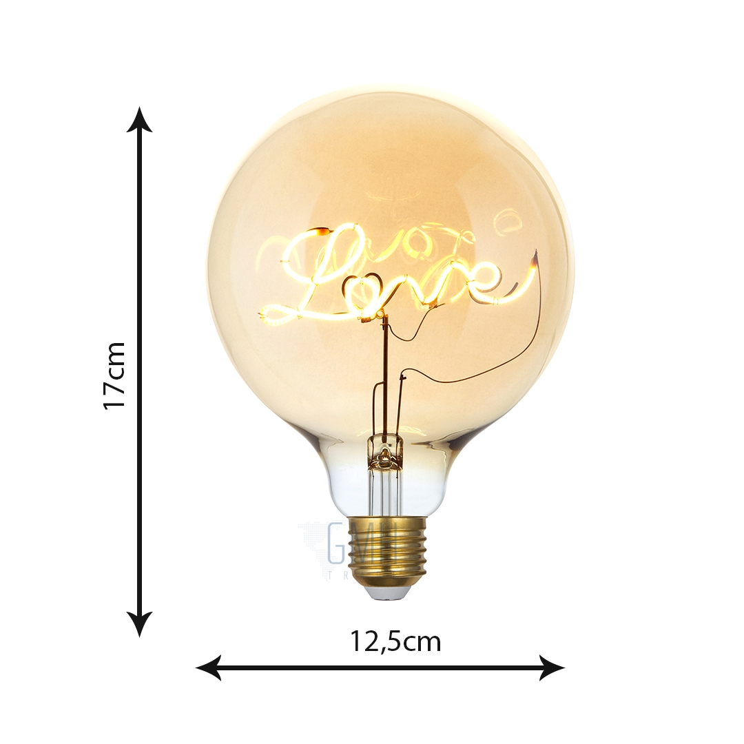 Lâmpada GMH Love Mesa 4 watts Bivolt 2200K LG125LOVE-4W