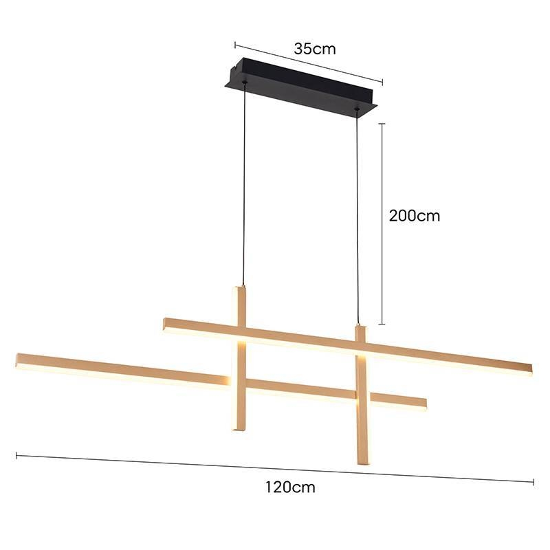 Pendente Nordecor Ashi 40 watts 3000K Ouro Champagne 1200mm 2790