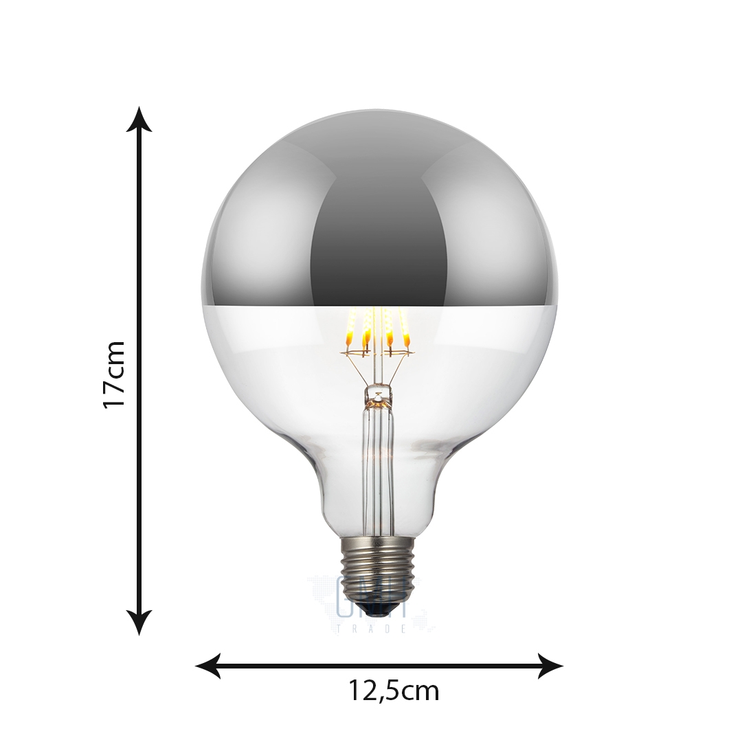 Lâmpada GMH G125 Defletora 8 watts Prata Bivolt 2200K Ø125mm LG125D-8W
