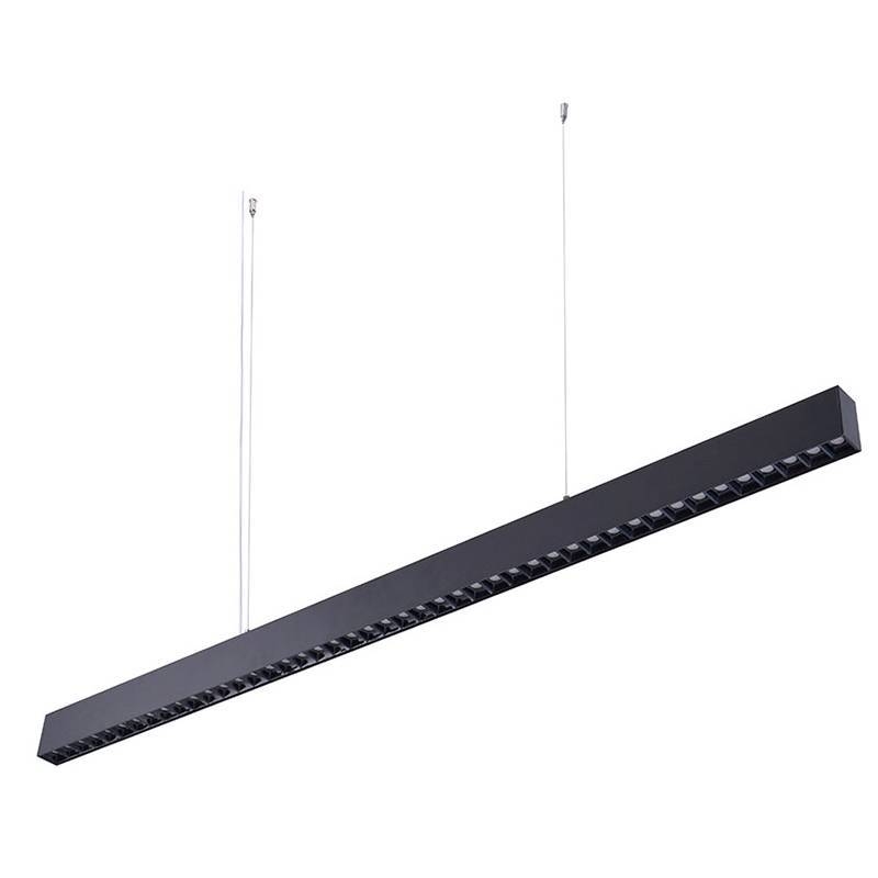 Pendente Nordecor Lyta Pro 40 watts 3000K Preto 60x35x1200mm 2836