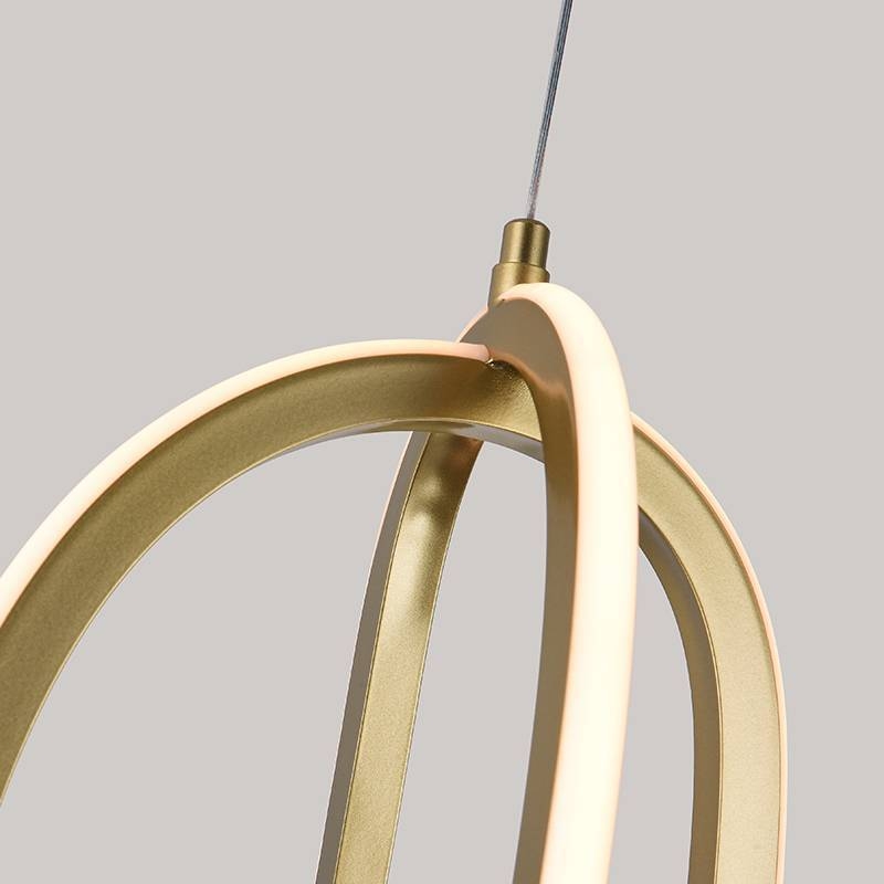 Pendente Nordecor Zena Ori 79 watts 3000K Ouro Champagne 575x225mm 2712