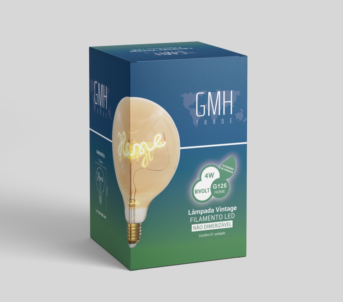 Lâmpada GMH Home para Mesa G125 4 watts Bivolt 2200K LG125HOME-4W
