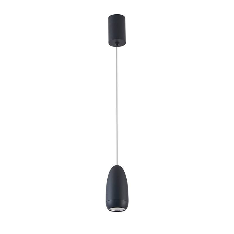 Pendente Nordecor Laju 7 watts 3000K Preto Ø60x120mm 2858