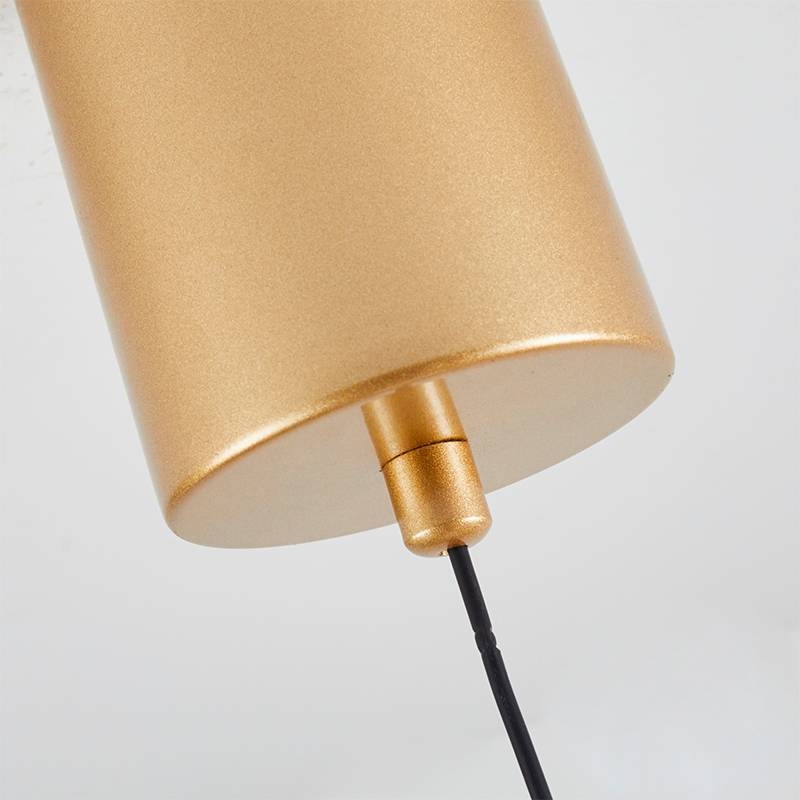Pendente Nordecor Luse 4 Mód 28 watts 3000K Ouro Champagne Ø150x600mm 2796